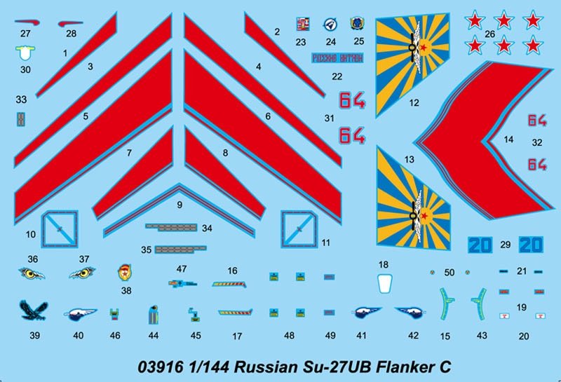 Trumpeter 03916 Russian Su-27UB Flanker C 1/144 – zdjęcie 3