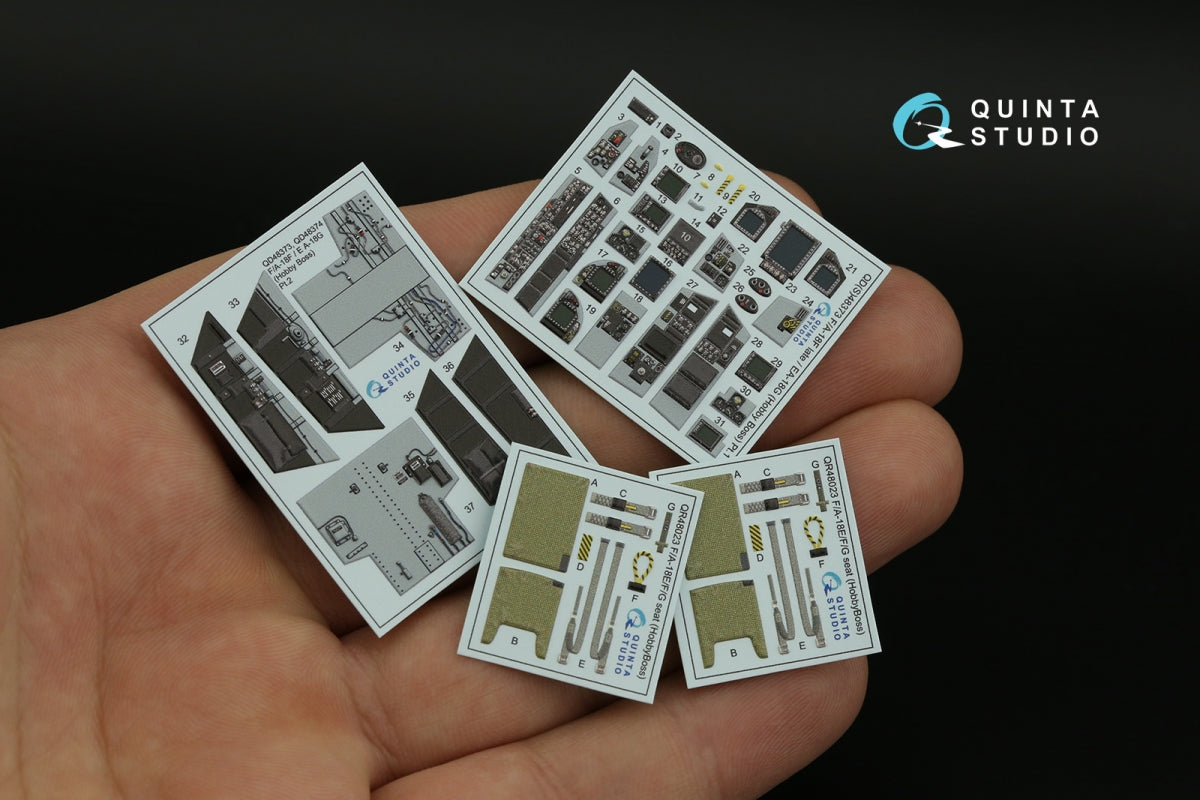 Quinta Studio QD48373 F/A-18F late / EA-18G 3D-Printed &amp;amp; coloured Interior on decal paper (Hobby Boss) 1/48 – immagine 5