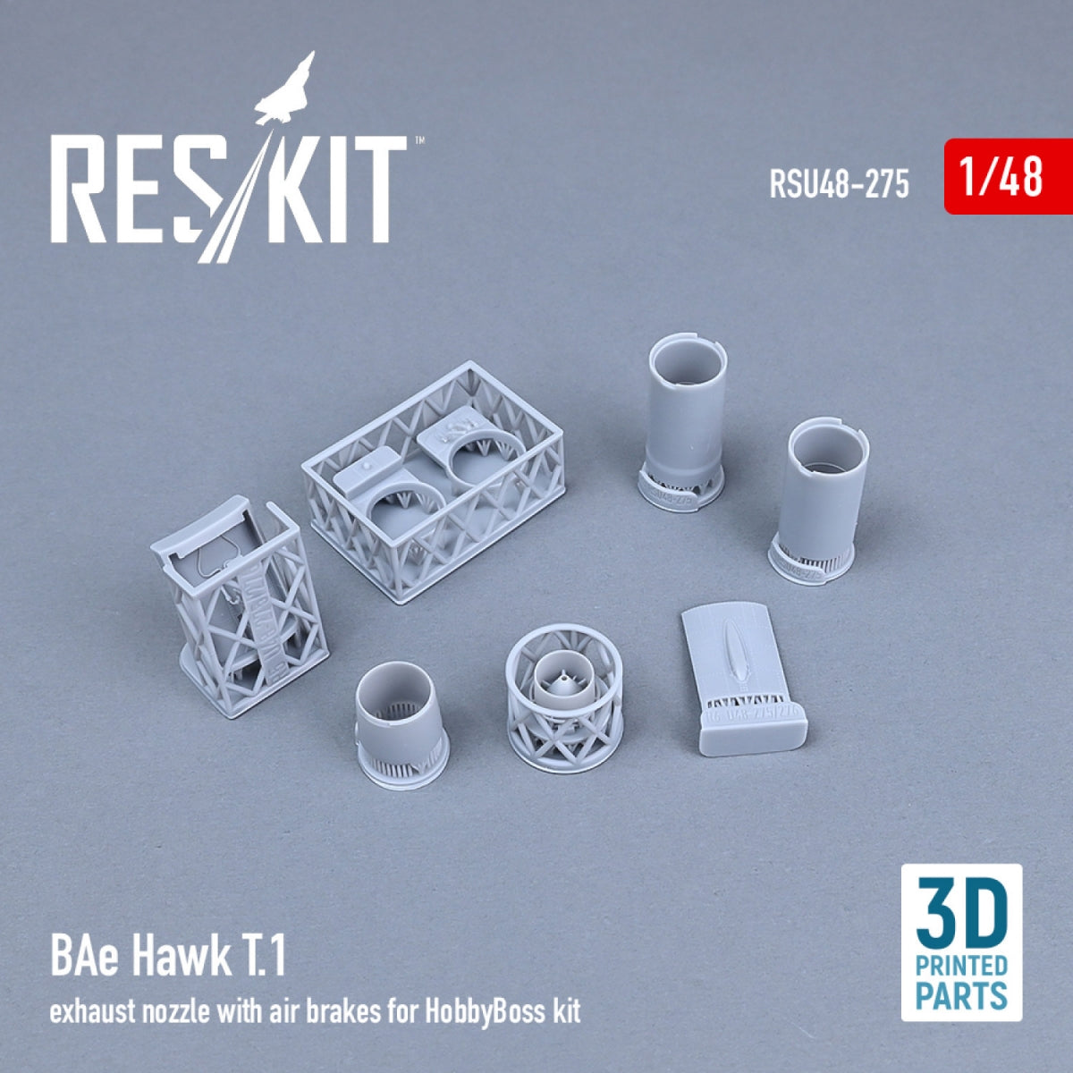 RESKIT RSU48-0275 BAE HAWK T.1 TUYAU D&amp;#39;ÉCHAPPEMENT AVEC FREIN À AIR POUR MAQUETTE HOBBYBOSS (IMPRIMÉE EN 3D) 1/48 – image 2