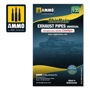 Ammo of Mig 8085 Chieftain exhaust pipes universal 1/35 – Bild 2