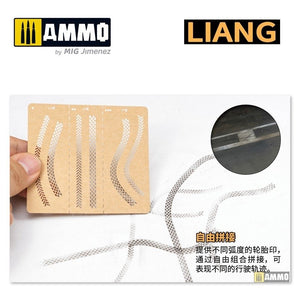 Liang 0011 Tire Tracks Effects Airbrush Stencils B – Bild 4