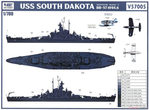Vee Hobby P57005 USS South Dakota Platinum Box 1/700 – immagine 7