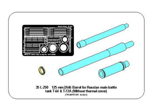 Aber 35L-250 125mm 2A46 Barrel for Russian Tank T-64 &amp;amp; T-72A (For Trumpeter) 1/35 – immagine 5