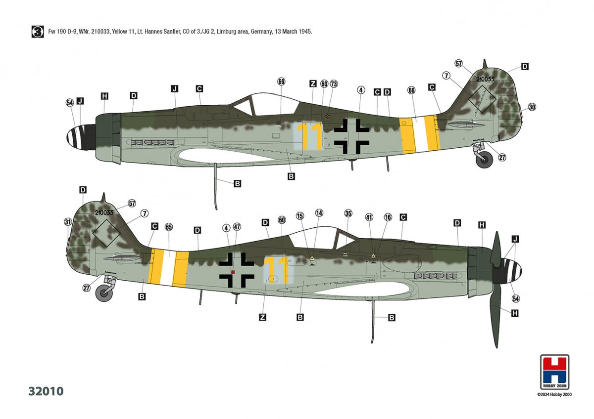 Hobby 2000 32010 Fw 190 D-9 Early Production (HASEGAWA + CARTOGRAF + MASKI + Resin Aires) 1/32 – immagine 2