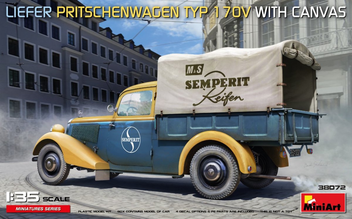 MiniArt 38072 LIEFER PRITSCHENWAGEN TYP 170V AVEC TOILE 1/35