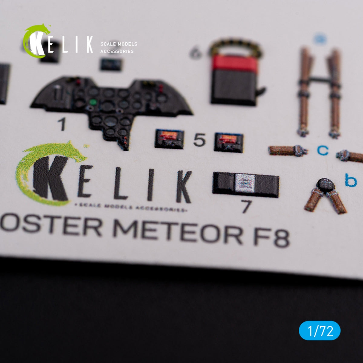 KELIK K72077 Gloster Meteor F.8 interior 3D decals for Airfix kit 1/72 – immagine 4