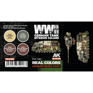 AK Interactive RCS126 WWII German Tank Interior Colors 4x17ml – zdjęcie 2
