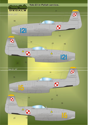 ModelMaker Decals D48019 Yak-23 en service polonais 1/48 – image 4