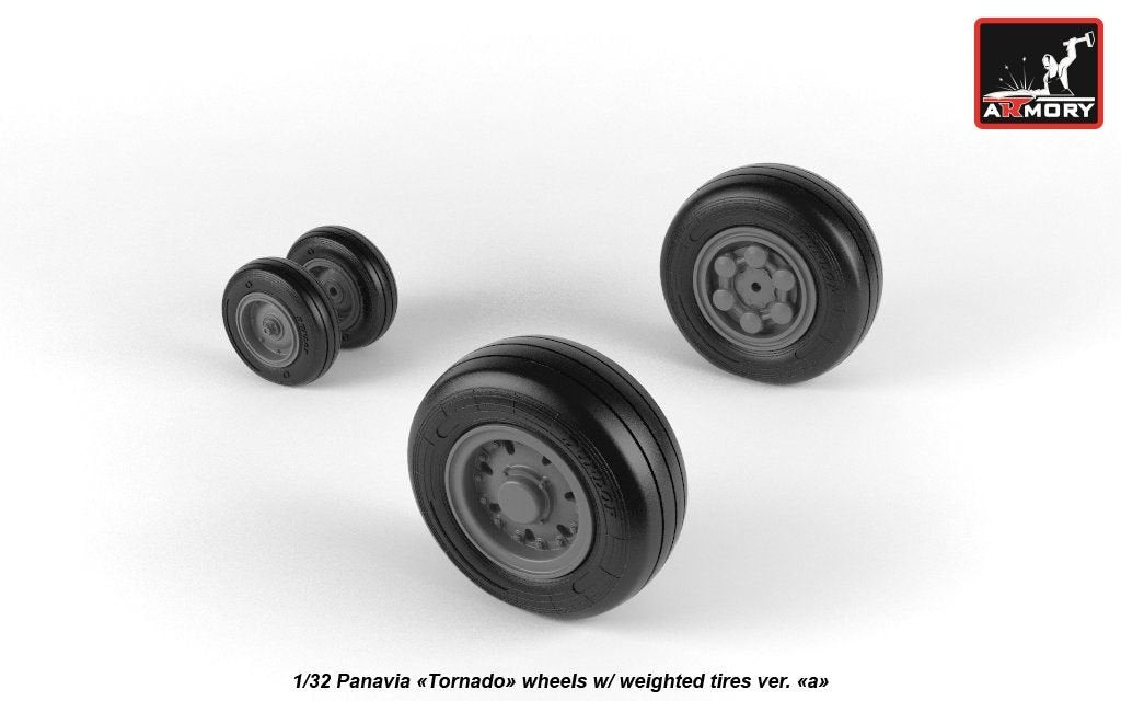 Armory Models AW32501a Panavia Tornado wheels, w/ tyres type “a” (DL) 1/32 – Bild 2