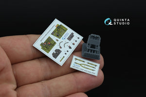 Quinta Studio QD+72214 P-40N Warhawk 3D-Printed &amp;amp; colored Interior on decal paper (Academy) (with 3D-printed resin parts) 1/72 – image 2
