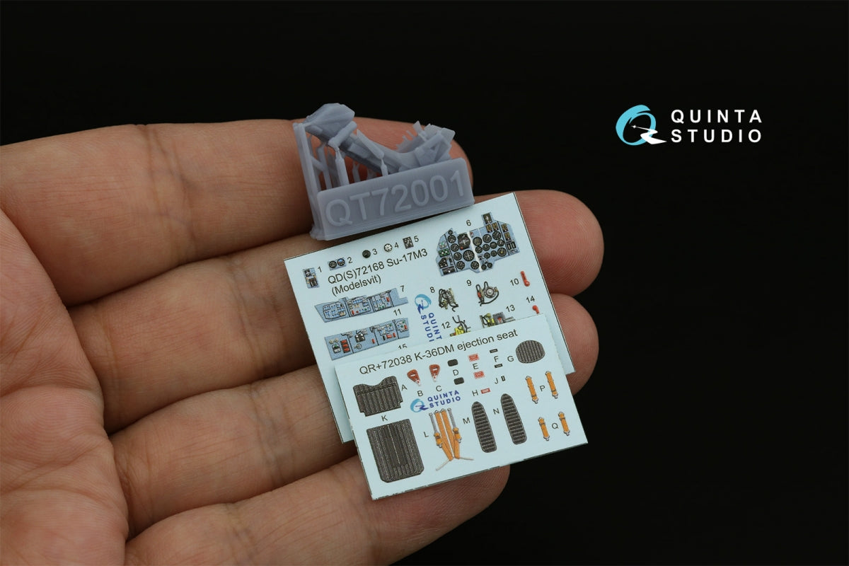Quinta Studio QD+72168 Su-17M3 3D-Printed coloured Interior on decal paper (Modelsvit) (with 3D-printed resin part) 1/72 – Bild 2