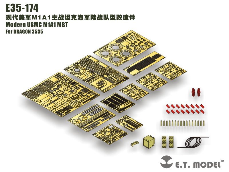E.T. Model E35-174 Modern USMC M1A1 MBT (For DRAGON 3535) 1/35