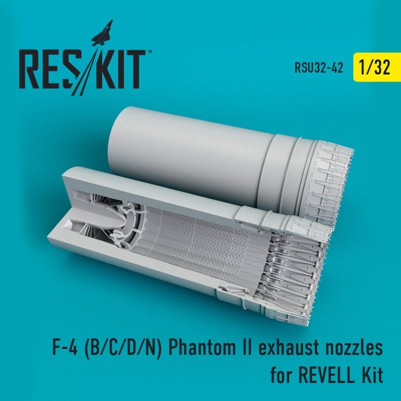 RESKIT RSU32-0042 Buses d&amp;#39;échappement F-4 (B/C/D/N) Phantom pour maquette REVELL au 1/32