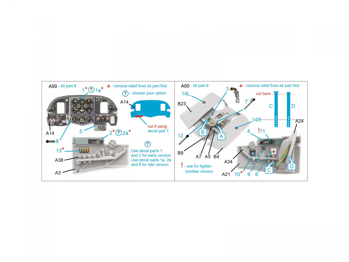 Quinta Studio QD72203 Yak-1 3D-Printed &amp;amp; colored Interior on decal paper (Zvezda) 1/72 – image 2