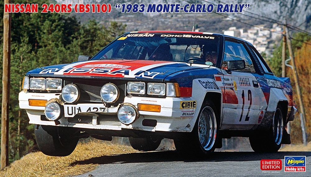 Hasegawa 20727 Nissan 240RS (BS110) Rallye Monte Carlo 1983, échelle 1/24
