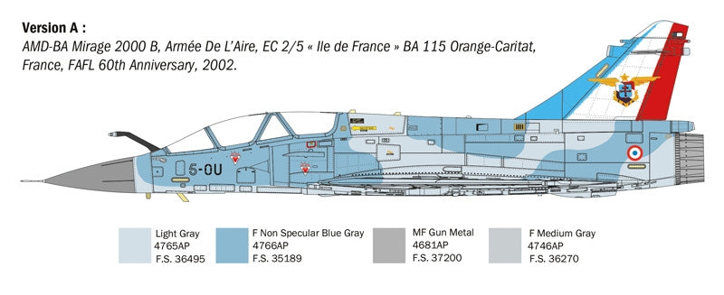Italeri 90023 Dassault Mirage 2000 B/D 1/72 – image 4