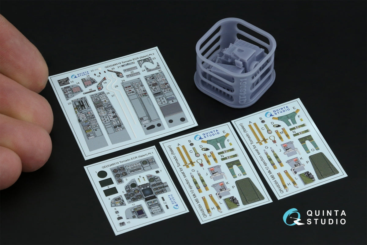 Quinta Studio QD+48519 Tornado ECR 3D-Printed coloured Interior on decal paper (Italeri) (with 3D-printed resin parts) 1/48 – Bild 2
