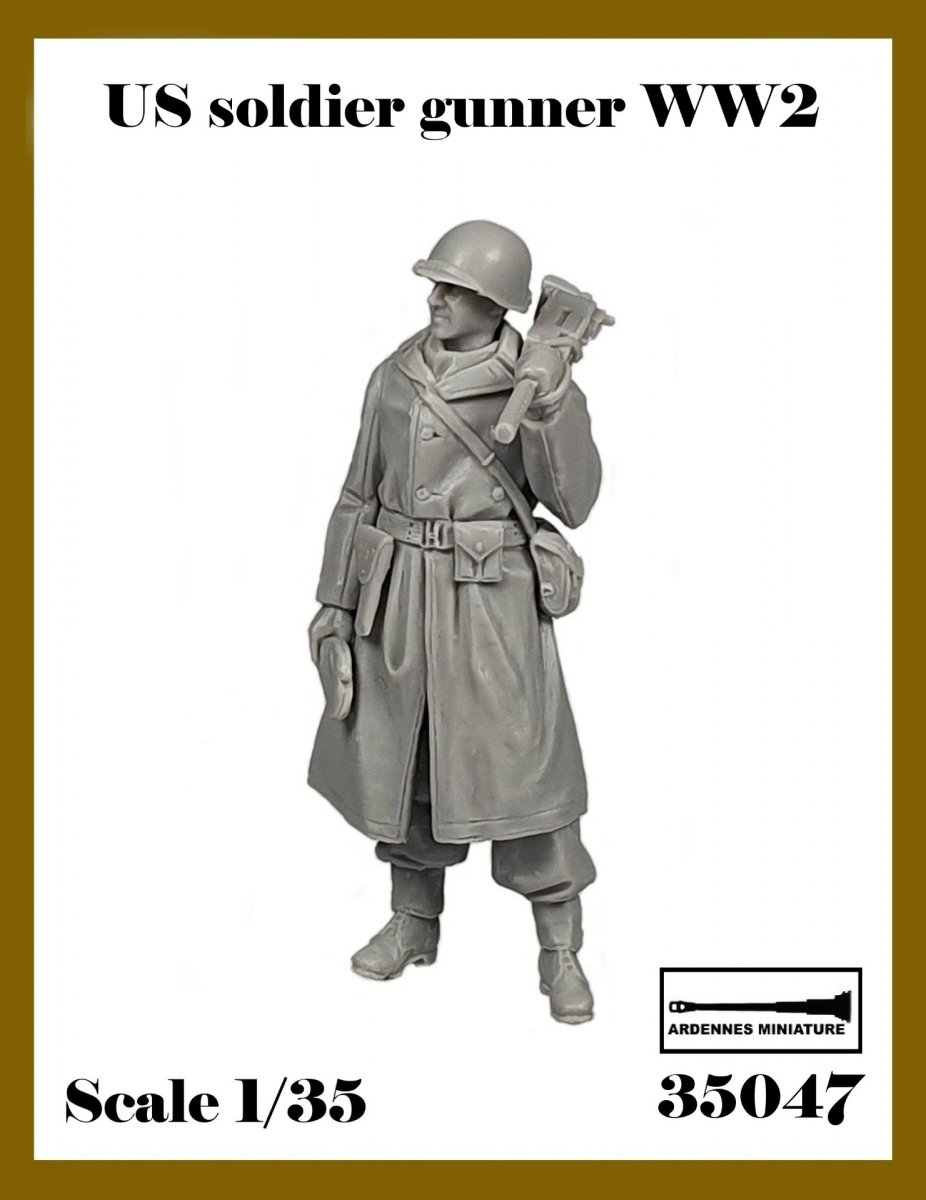 Ardennes Miniature 35047 US SOLDIER GUNNER WW2 1/35