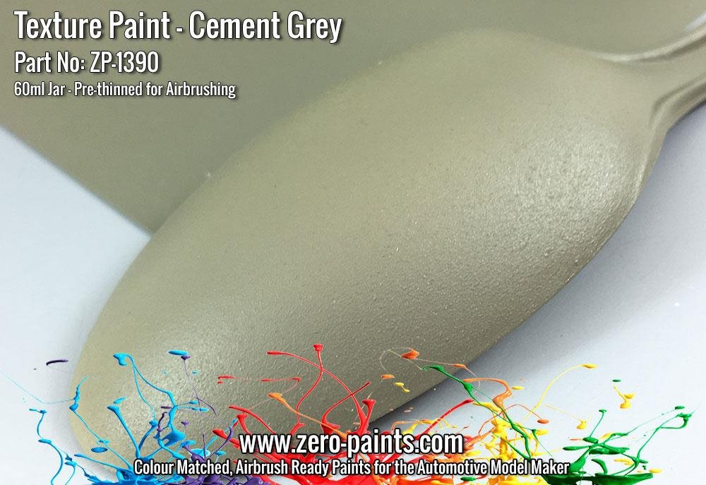Zero Paints ZP-1390 Cement Grey Textured Paint - 60ml (Engines, Interiors etc) – immagine 2
