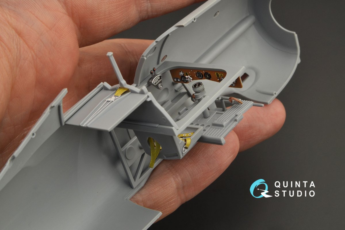 Intérieur imprimé en 3D et coloré sur papier décalcomanie (ICM) Quinta Studio QD32134 Gloster Gladiator Mk I 1/32 – image 9