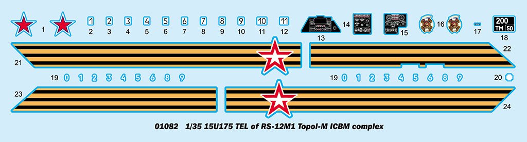 Trumpeter 01082 15U175 TEL of RS-12M1 Topol-M ICBM complex 1/35 – immagine 25