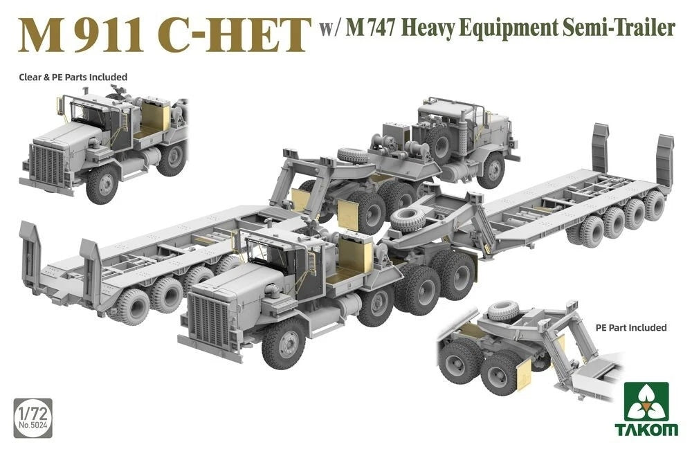 Takom 5024 M911 C-HET w/M747 Heavy Equipment Semi-Trailer 1/72 – image 2