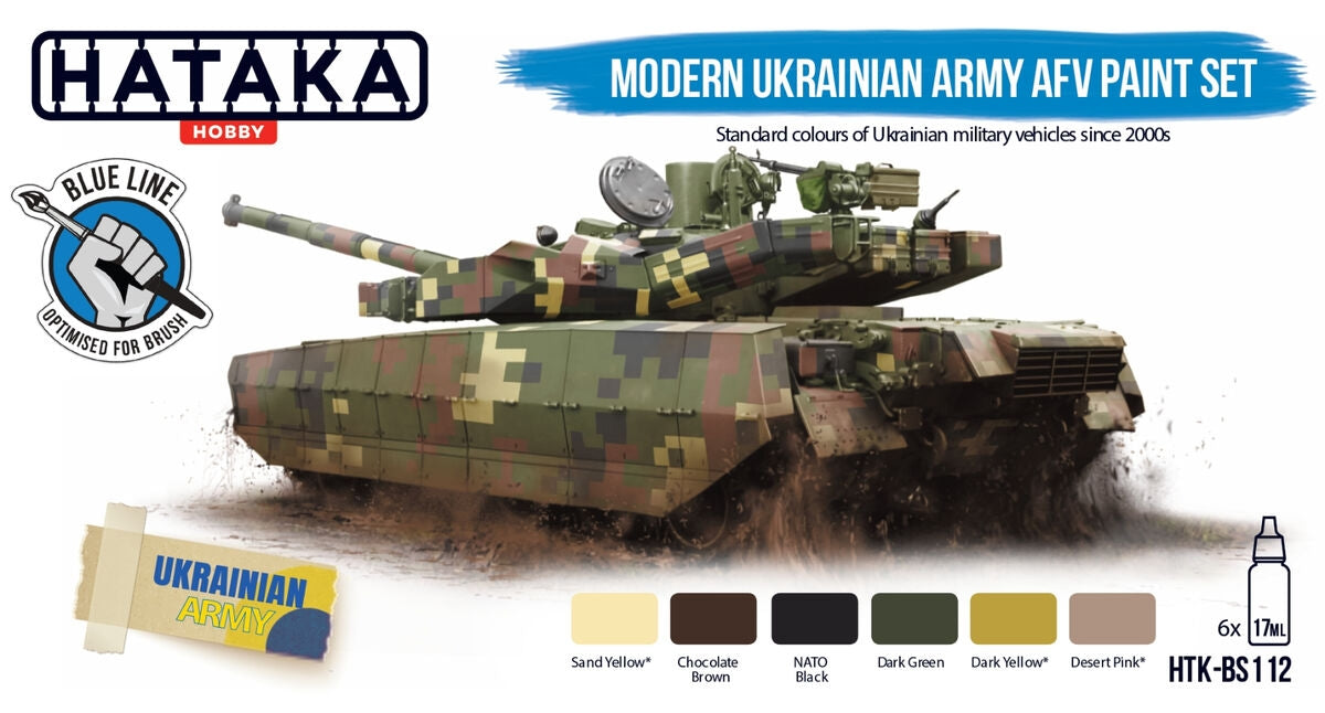 Hataka HTK-BS112 Modern Ukrainian Army AFV Paint Set (6x17ml)