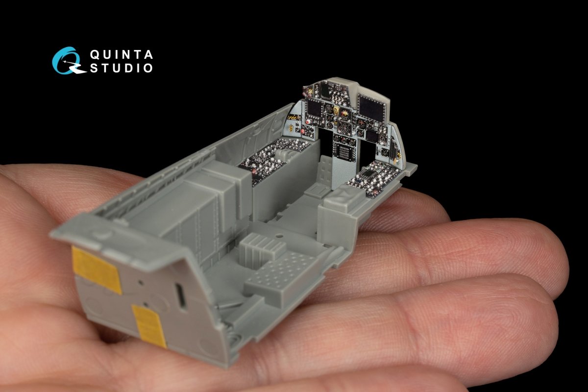 Quinta Studio QD48214 F-15C PAD-upgraded 3D-Printed &amp;amp; coloured Interior on decal paper with resin parts (GWH) 1/48 – Bild 5