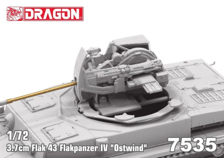 Dragon 7535 3.7cm FlaK 43 Flakpanzer IV &amp;quot;Ostwind&amp;quot; 1/72 – imagen 5