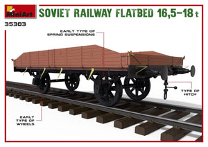 MiniArt 35303 Soviet Railway Flatbed 16,5-18t 1/35 – immagine 4