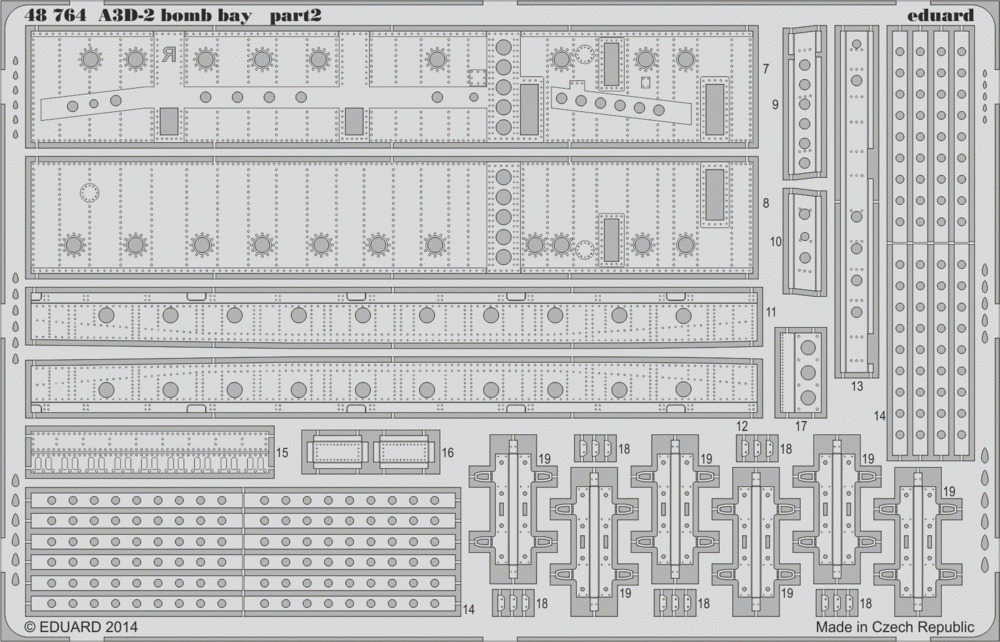 Eduard 48764 A3D-2 bomb bay 1/48 TRUMPETER – image 3