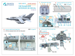 Quinta Studio QDS+48519 Tornado ECR 3D-Printed coloured Interior on decal paper (Italeri) (small version) (with 3D-printed resin parts) 1/48 – immagine 7