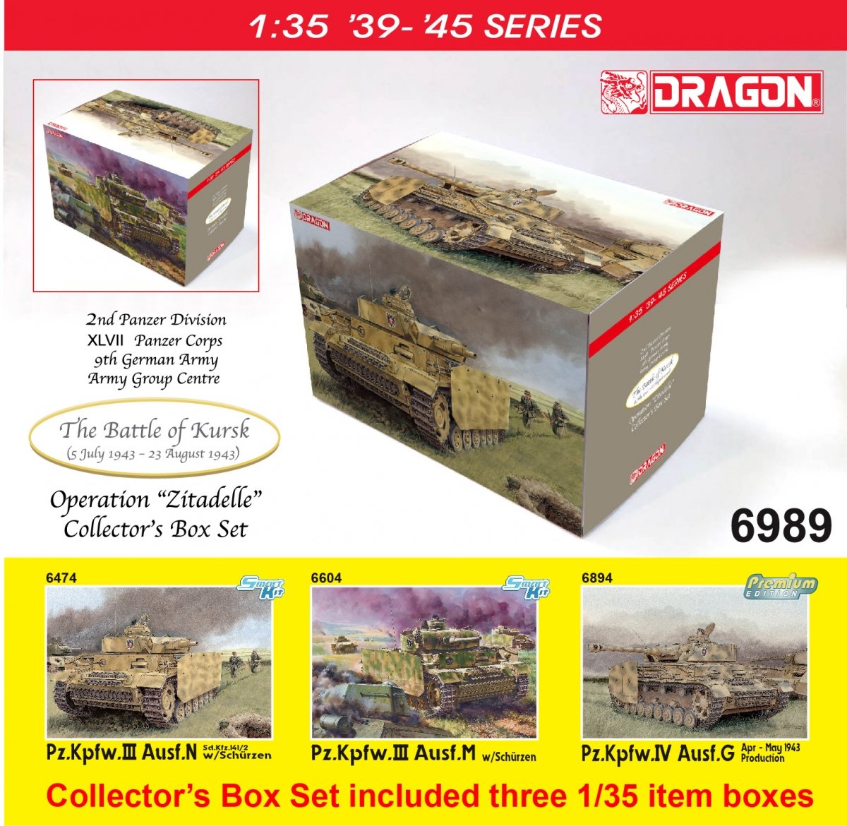 Dragon 6989 La bataille de Koursk (5 juillet 1943 - 23 août 1943) - Opération « Citadelle » Coffret collector 1/35