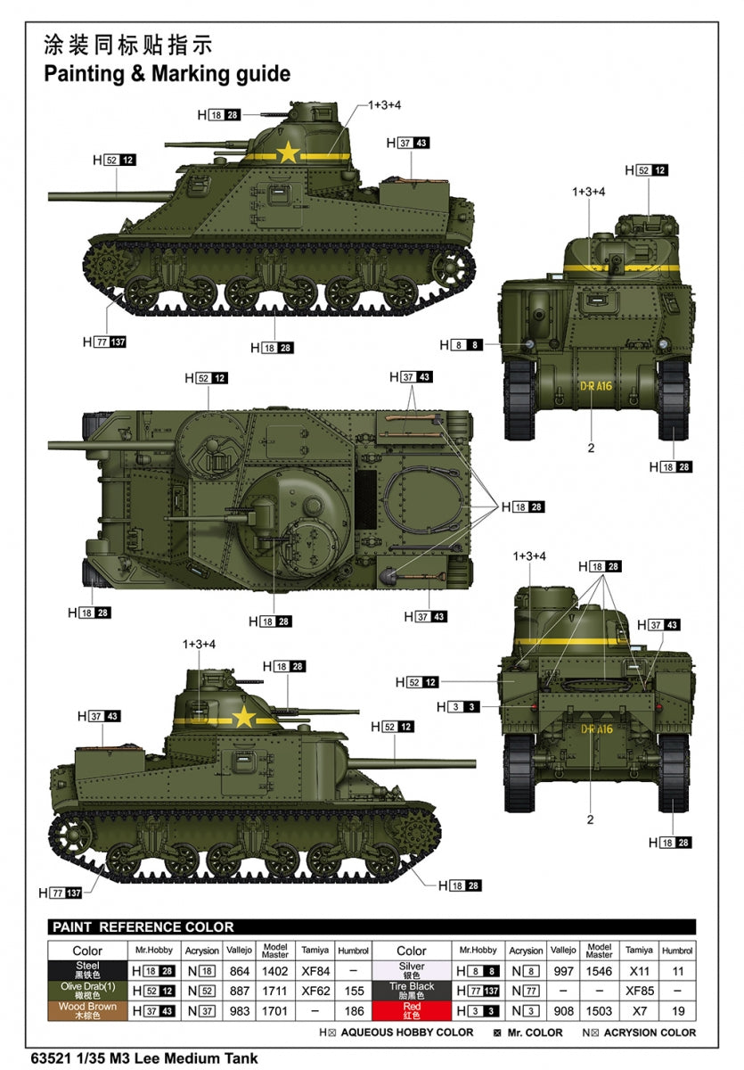 I Love Kit 63521 M3 Lee Medium Tank 1/35 – Bild 4