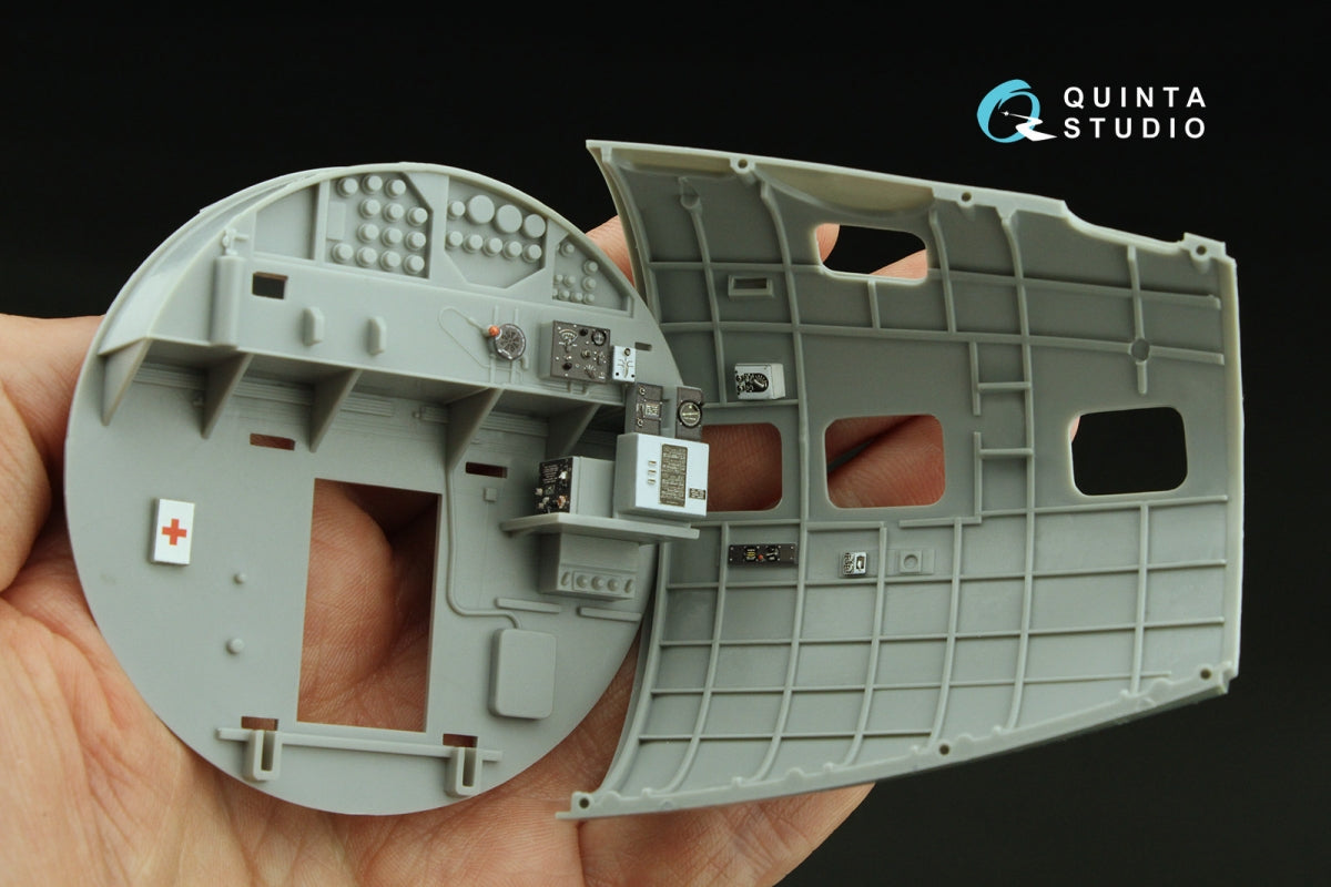 Quinta Studio QD32236 Boeing B-17E/F Navigator, bombardier, waist and tail gunners compartments. 3D-Printed coloured Interior (HK models) 1/32 – Bild 7