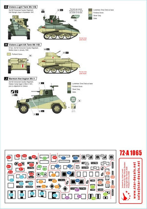 Star Decals 72-A1065 ANZAC n° 2. Chars et véhicules blindés néo-zélandais et australiens en Afrique et au Moyen-Orient pendant la Seconde Guerre mondiale. Échelle 1/72.  – image 2