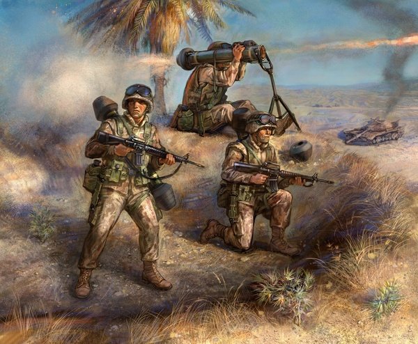Zvezda 7415 US Dragon Anti Tank Laucher with Crew 1/72