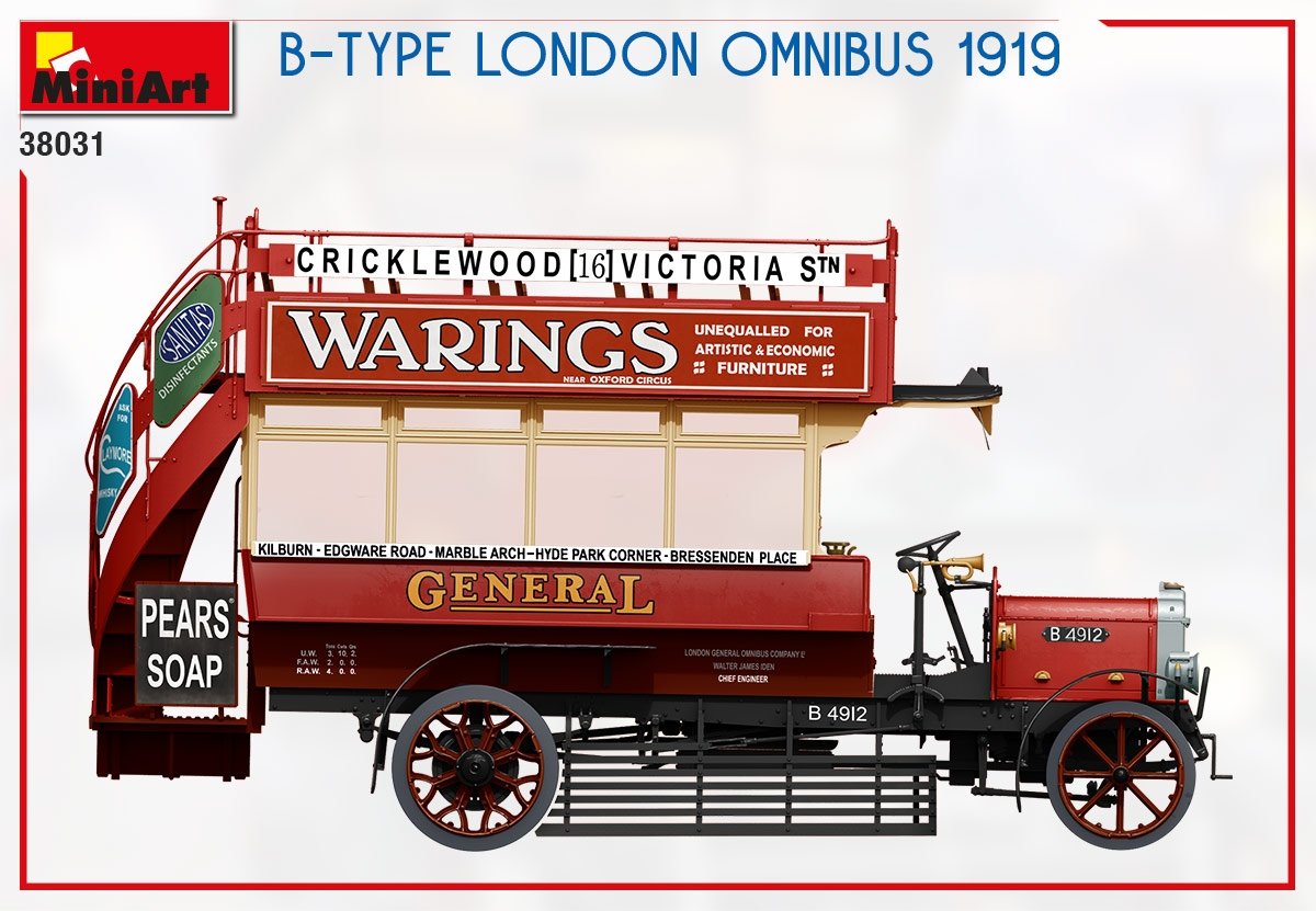 MiniArt 38031 B-TYPE LONDON OMNIBUS 1919 1/35 – Bild 9