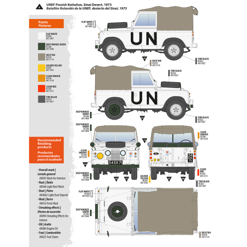 AK Interactive AK35012 LAND ROVER 88 SERIES IIA ROVER 8 1/35 – zdjęcie 18