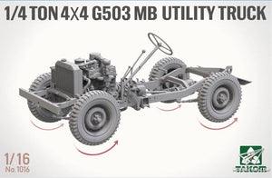 Takom 1016 1/4 ton 4×4 G503 MB Utility Truck ( Jeep Willys ) 1/16 – immagine 3