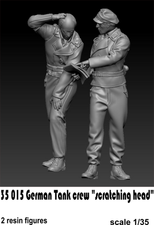 Glowel Miniatures 35015 German tank crew „scratching head” 1/35