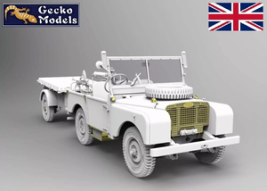 Gecko Models 35GM0076 Korean War British FV18001 Mk. 1 80in 4x4 Utility Vehicle (Early Production) w/10-cwt Bantam Trailer 1/35 – image 3