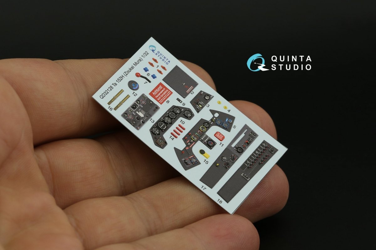 Quinta Studio QD32128 Ta 152H 3D-Printed &amp;amp; colored Interior on decal paper (Zoukei-Mura) 1/32 – image 3