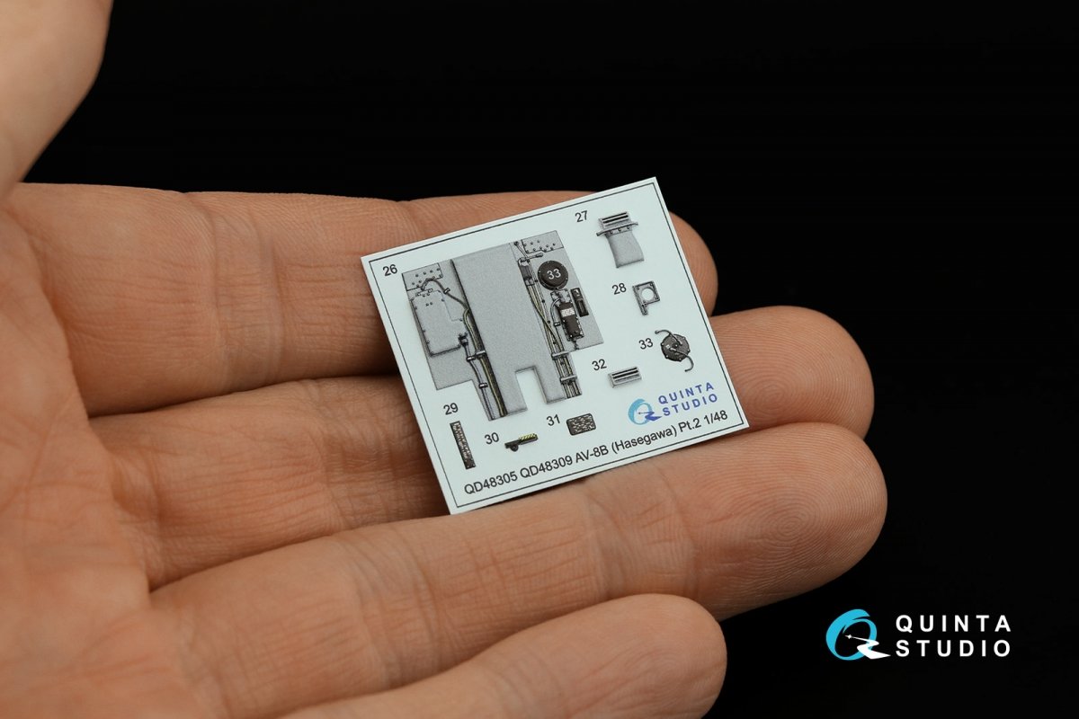 Quinta Studio QD48309 AV-8B Late 3D-Printed &amp;amp; coloured Interior on decal paper (Hasegawa) 1/48 – zdjęcie 8