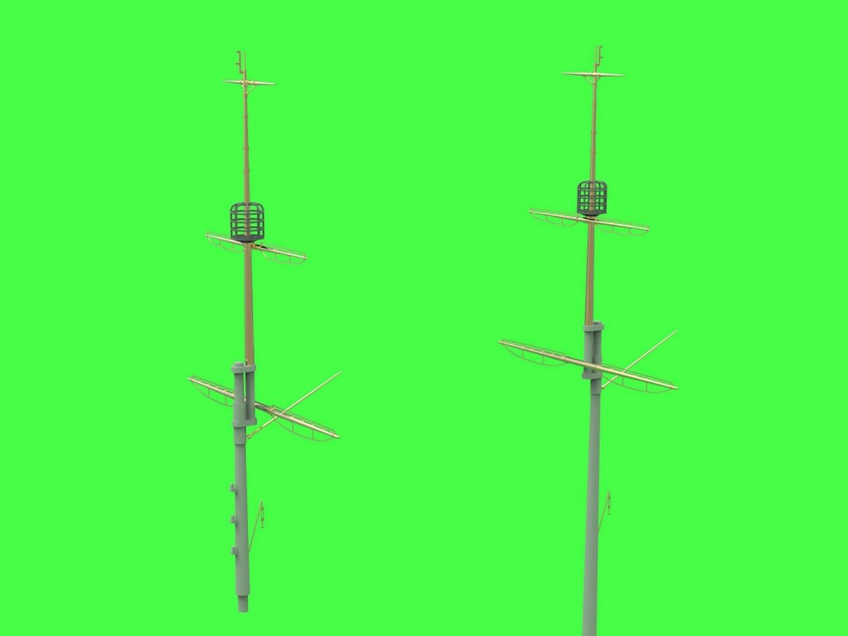 Master SM-350-117 SMS Viribus Unitis - masts, yards and other turned and resin parts set (for Trumpeter kit) 1/350 – imagen 5