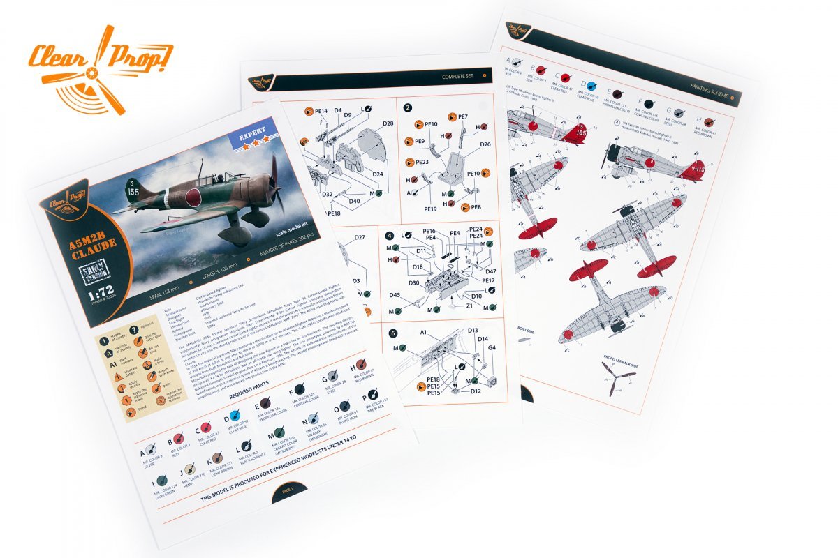 Clear Prop! CP72008 A5M2b Claude early version EXPERT KIT 1/72 – image 22