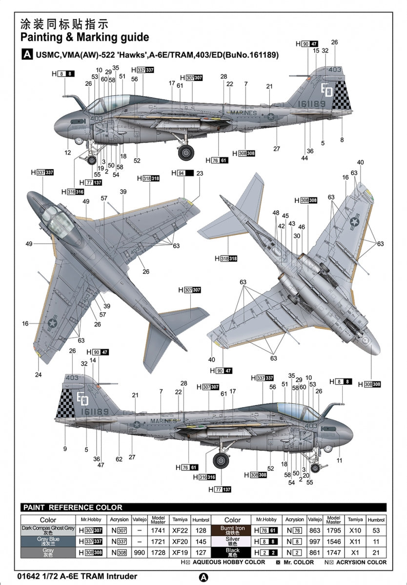 Trumpeter 01642 A-6E TRAM Intruder 1/72 – imagen 4