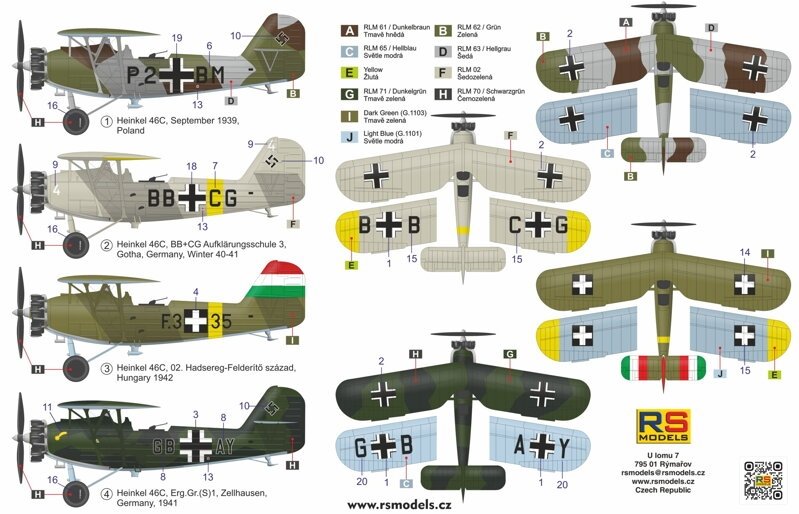 RS Models 92287 Heinkel He-46C - German WWII Reconnaissance Aircraft 1/72 – Bild 2