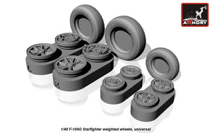 Armory Models AW48312 F-104G Starfighter wheels (w/ optional nose wheels) 1/48 – zdjęcie 2