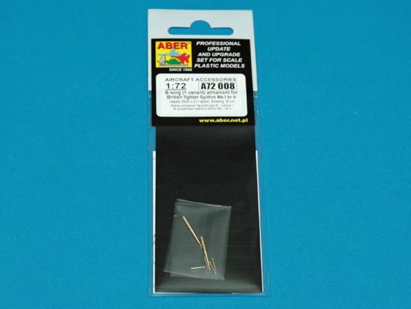 Aber A72 008 B wing (1 variant) armament for British fighter Spitfire Mk.I to V; Hispano 20mm x 2 (1 variant), Browning .30 tips x 4 1/72 – Bild 5